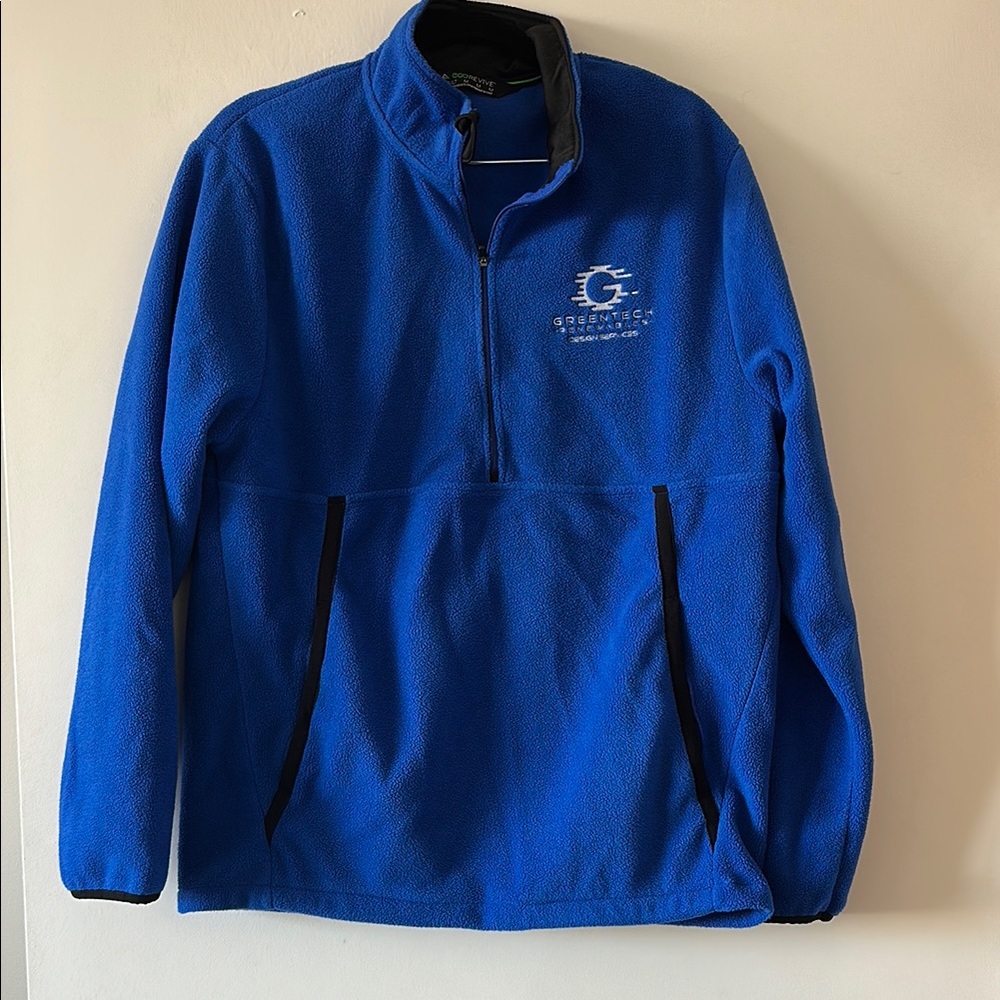 Blue Fleece vintage green tech Quarter-Zip Pullover